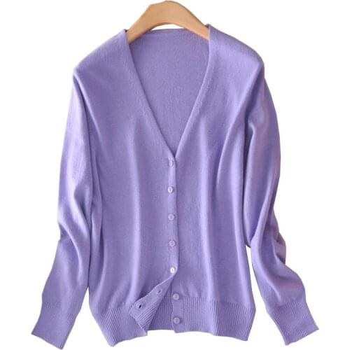 Knit cardigan women spring plus size Solid color long sleeve short sweater coat female single-breasted casual tops jackets 3257