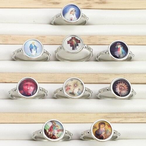 100pcs of Catholic Sacramental Gift Rosary Prayer Finger Rings in Small Size 16mm