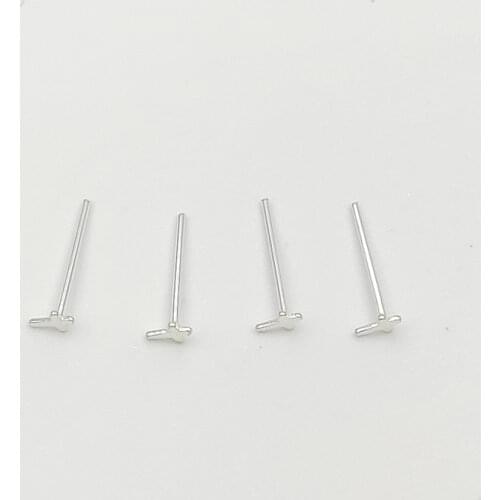 20pcs Cross Shape Nose Stud Piercings Body Jewelry 925 Sterling silver nose pin For Women Nostril Nose Stud straight End Pin