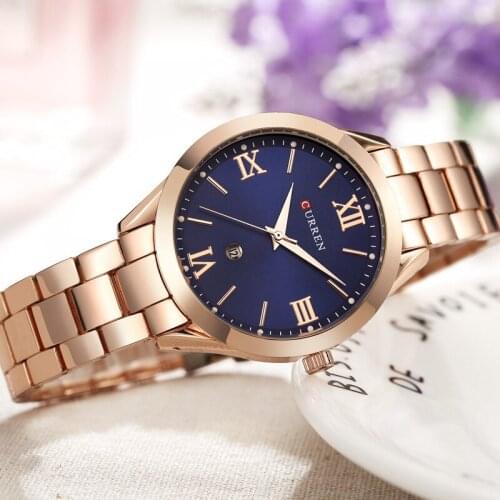 2018 Curren Dress Watches Brand Luxury Women Full Steel Quartz Watch Fashion Casual Ladies Elegance Wristwatch relogio feminino