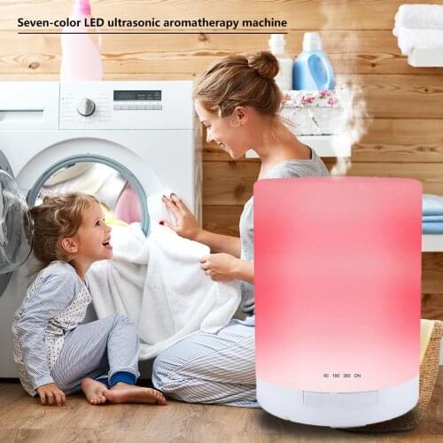 300ml Timing Air Humidifier Ultrasonic Aroma Diffuser Portable Home Timing Aroma Essential Oil Diffuser with 7 Color LED
