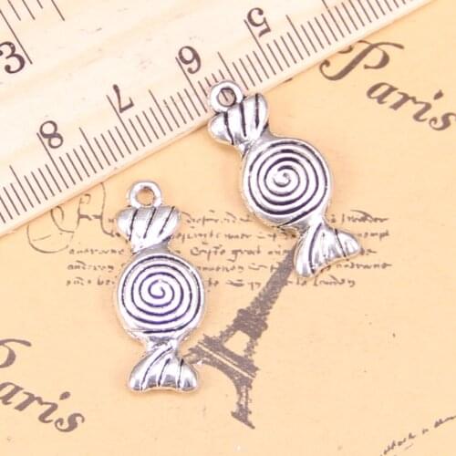 8pcs Charms candy sweety 12x26mm Antique Pendants,Vintage Tibetan Silver Jewelry,DIY for bracelet necklace