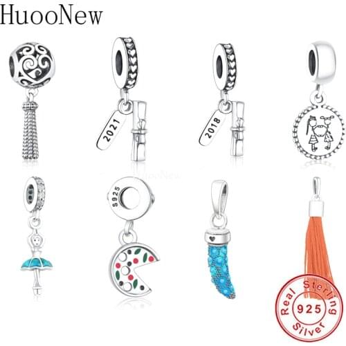 Berloque 925 Sterling Silver Good Luck Book Sign 2021 Pendant Charms Fit Original Charms Bracelet Dangle Jewelry Gift