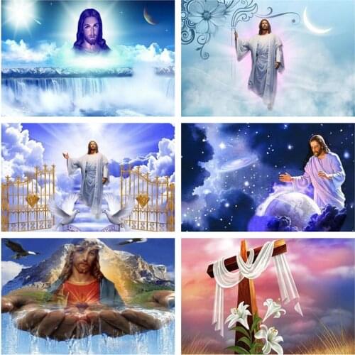 Diamond Painting Religion Icons Full Square Round Drill Diamond Embroidery Jesus 5D DIY Mosaic Rhinestones Home Decors
