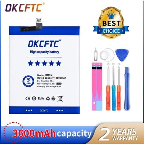 BM3M Phone Battery for Xiaomi Mi9 SE Replacement Batteries Xiomi bateria Mi 9 SE Mi9SE 3600mah