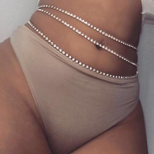 Bohemian Minimalist Belly Body Chains for Women Copper Beaded Multi-layer Gold Color Beach Waist Chain Sexy Body Jewelry 1PC