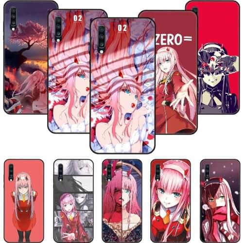 Phone Case For Samsung Galaxy A 50 51 71 70 7 5 10 20 30 40 41 21 S E Black Cover Funda Soft Etui Zero Two Darling in the Fran