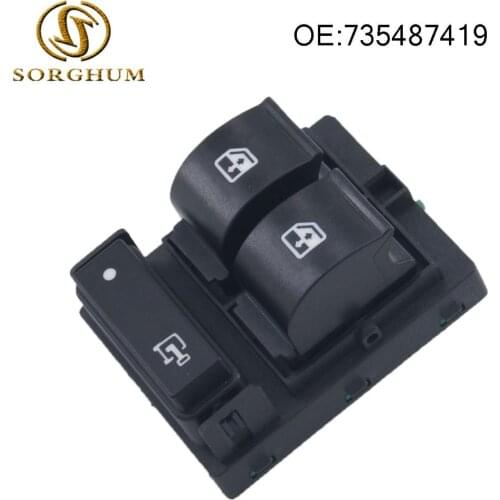 Black Bottom Window Door Switch Controller Button 735487419 For Fiat Ducato
