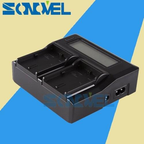 LCD Dual Channel Battery Charger For SONY NP-FW50 A6500 A6300 A6100 A6000 A5100 A5000 A7S A7 II A7RII RX10 III NEX-5R NEX-6 NEX7