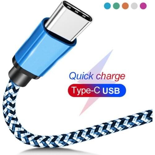 USB Type C Cable For Samsung S10 S8 Fast Charging USB-C Type-C Data Charger Cord For Samsung S9 Huawei P20 P30 Xiaomi Mi8 Mi9