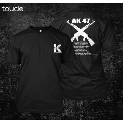 Kalashnikov AK 47 Russian military weapon - Custom Mens T-Shirt Tee double sided