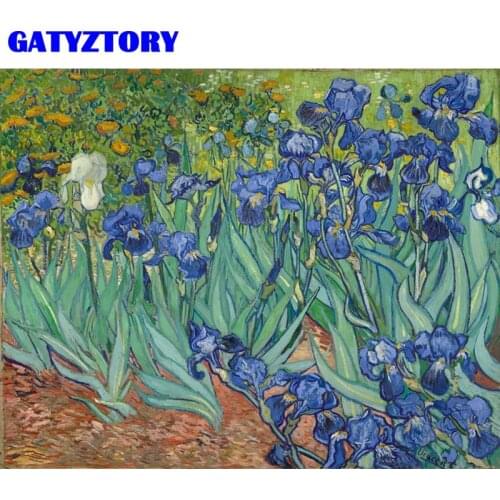 GATYZTORY Painting By Number Flower Picture DIY Framed On Canvas Home Living Room Decor Wall Artwork 40x50cm Framed On Canvas