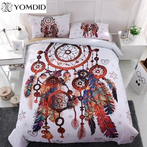 Dreamcatcher pattern Bedding Set Bohemian style Bed Cover 3Pcs bedding set Twin Full Queen Size Duvet Cover pillowcase bed linen
