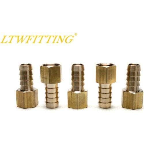 LTWFITTING Brass Fitting Coupler 1/2" Hose Barb x 3/8" Female NPT Fuel Boat