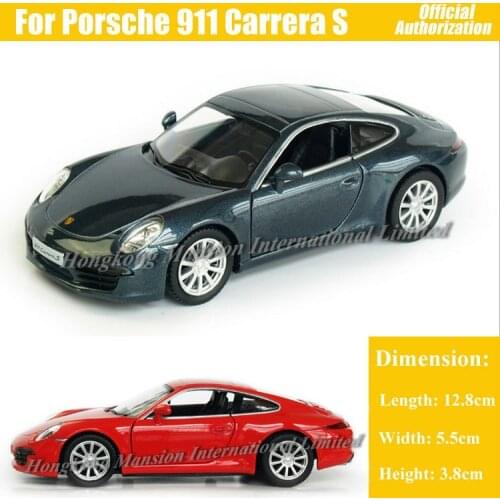 1:36 Scale Licensed Diecast Alloy Metal Luxury Sports Car Collection Model For ThePorsche 911 Carrera S Pull Back Toys Vehicle