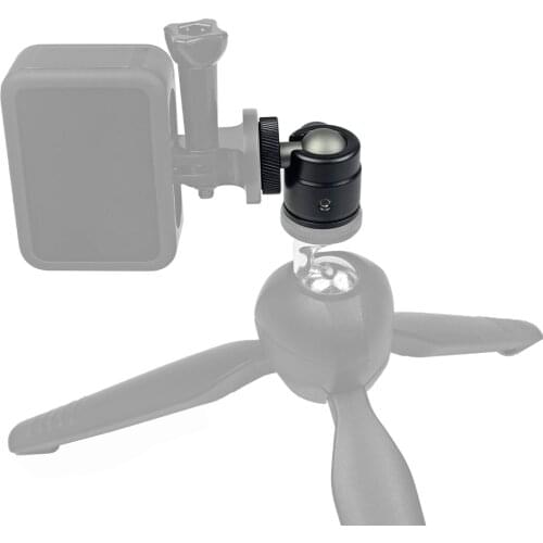 Mini Tripod Ball Head Aluminum Alloy Live Smartphone Holder 360 Degree Panoramic Head W 1/4 Screw For DSLR GoPro