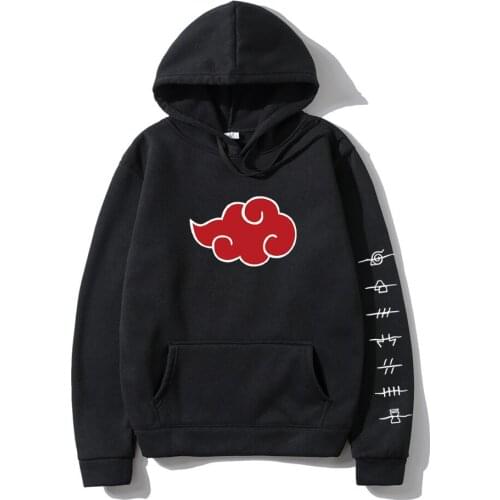Men Hoodies Sweatshirt Japan Anime Akatsuki Cloud Symbols Print Streetwear Hoodie Men Women Oversized Sweatshirt Pullover Hoodie