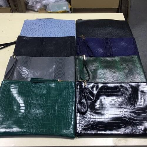 New Good Quality Snake Pattern Business File Document Bag A4 Paper Pouch With Card Slots and Zipper Pockets Inside