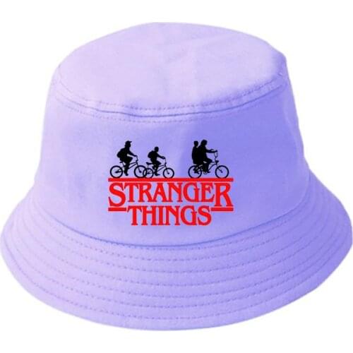 90S Anime Stranger Hip Hop Bucket Hat Men Cotton Fishing Hunting Cap Outdoor Beach Fisherman Panama Womens Bucket Hat K Pop Bob