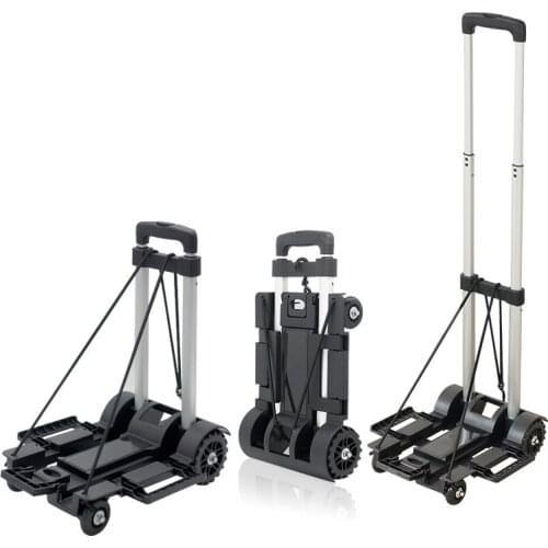 Portable Folding Cart Trolley Car Travel Luggage Trolley Flatbed Mobile Furniture Transportation Tool