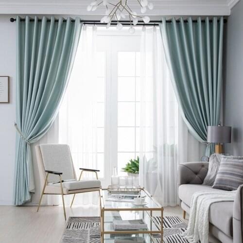 Modern Minimalist Curtains for Living Dining Room Bedroom Custom Light Luxury Luxury Solid Color Curtains High Blackout Curtains