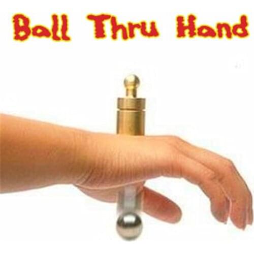 Steel Ball Thru Hand Magic Tricks Penetration Magica Magician Stage Close Up Illusions Gimmick Props Accessories Classic Toys