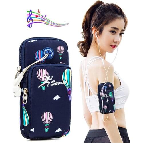 Woman Running Waterproof Cell Phone Bag Fitness Mobile Phone Pouch Sports Arm Bag Wallet Card Pouch Holder
