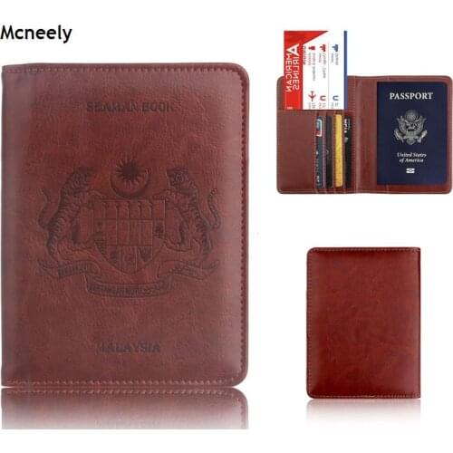 Thick Travel Passport Cover for Malaysia Leather Protector Passport Holder Case for Business Credit Card Holder Case Malaysia