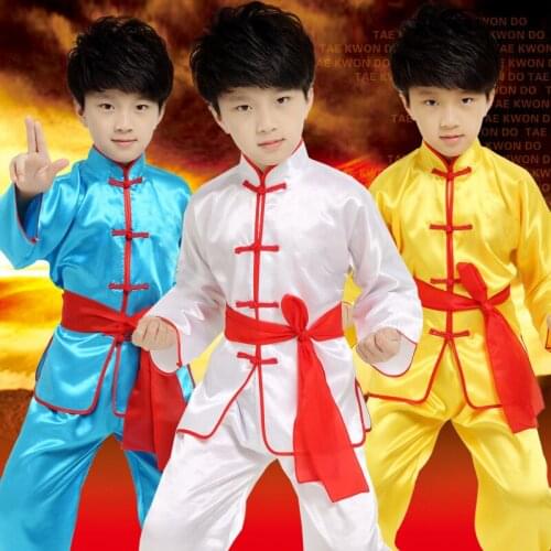 High quality childrens martial arts clothing long sleeved sets childrens Tai Chi Chuan gymnastics uniforms costumes