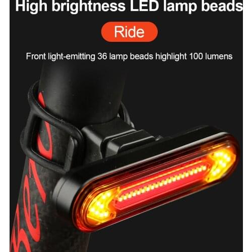 Bike Turn Signal Light 100lm Remote Control Bicycle Taillight IPX4 Waterproof Rechargeable Bike Warning Light Cycling Accessorie