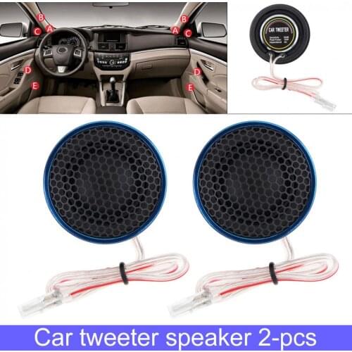 1 Pair 1.5 Inch 12V 180W Universal Durable High Efficiency Mini Car Dome Tweeter Speakers for Car Audio System