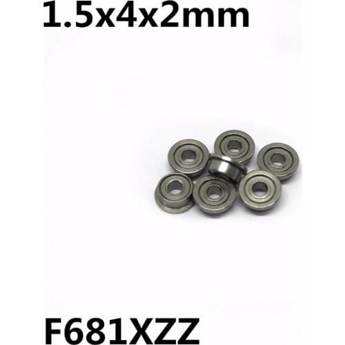 10Pcs F681XZZ 1.5x4x2 mm Flange Bearings Deep Groove Ball Bearing High Quality F681X