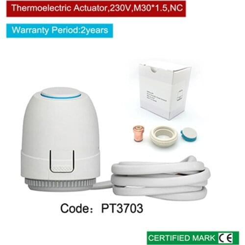 Thermoelectric Actuator （2-wire）Room Temperature Controller Used for Radiator Valve Manifold Zone Valve 230V M30 NC