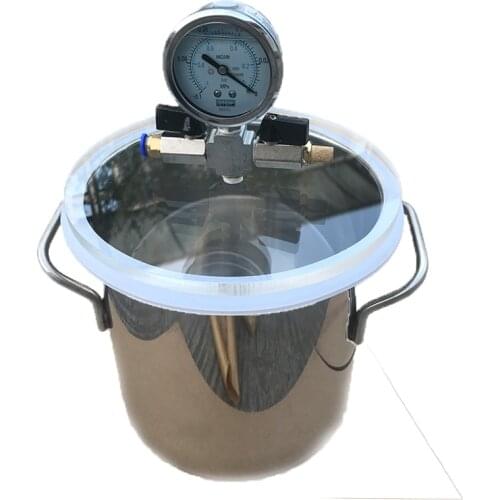20L vacuum defoaming barrel AB glue vacuum tank Stable wooden equipment barrel Epoxy resin silicone defoaming barrel
