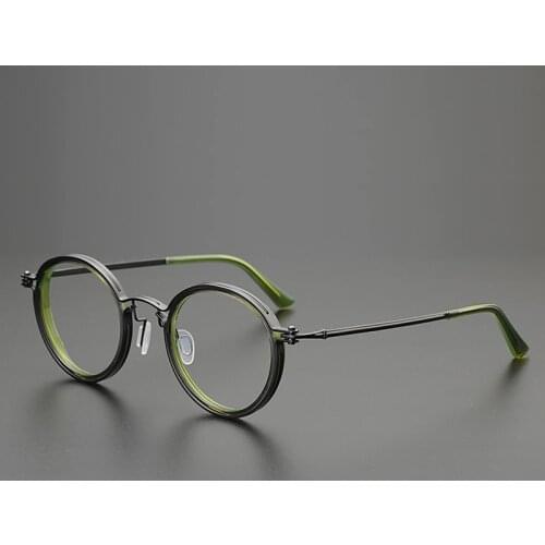 2021 vintage glasses frame men woman round titanium acetate optical eyeglasses Myopia reading prescription eyewear