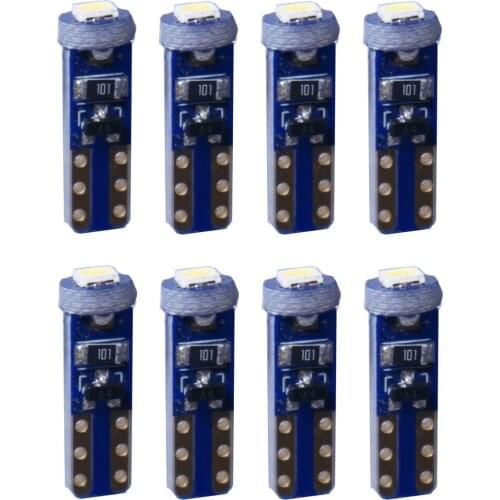 300PCS T5 W1.2W W3W 74 509T Super Bright Cree Chip Car Interior LED Light Canbus Auto Wedge Dashboard Gauge Instrument Lamp Bulb