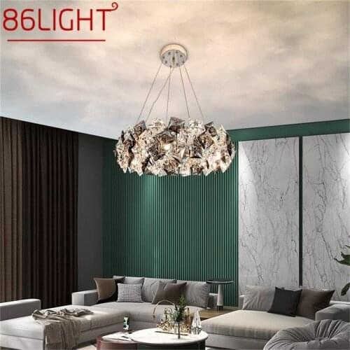 86LIGHT Pendant Light Postmodern Luxury Crystal LED Lamp Fixture For Home Dining Living Room