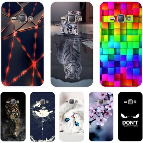 Soft TPU Case for Samsung Galaxy J1 2016 J120 J120F SM-J120F back cover 360 full protective printing transparent coque flower