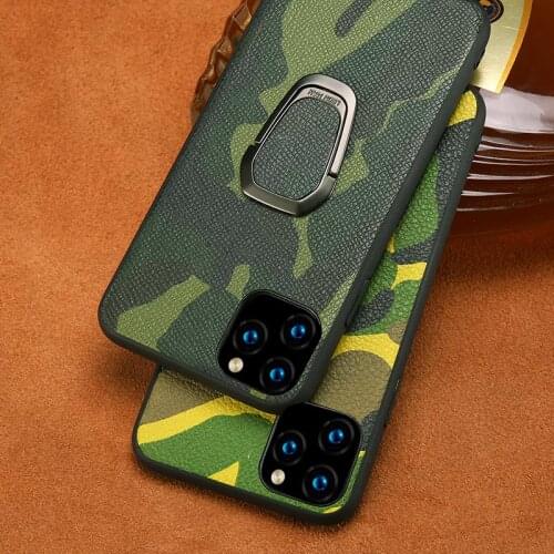 Genuine Leather phone case for iPhone 11 Pro Max X XS XS max XR 7 8 plus 6 6s 7 plus SE 2020 Magnetic Kickstand Luxury cover