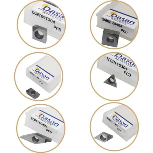 DCMT070204 CCMT DCMT SNMG VCMT APKT PCD CBN Turning Inserts Diamond Tool High Hardness Cutter Blade for CNC Lathe Machine