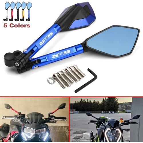 For SUZUKI GSR 400/600 GSR400 GSR600 2006-2012 2011 2010 GSR CNC Motorcycle Handlebar Rear View Mirrors Blue Anti-glare Mirror