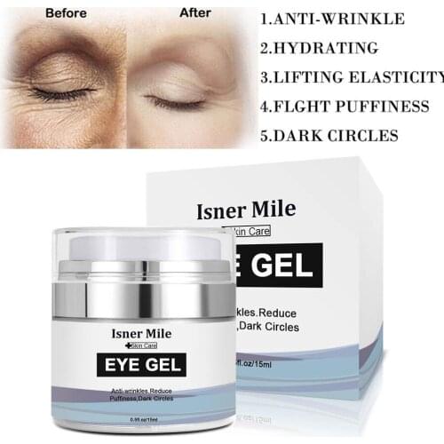 ISNER MILE Eye Gel Oil-Free Formula Anti-Aging Wrinkles Eye Cream Nourishing and Revitalizing lighten puffiness Gel 15ml
