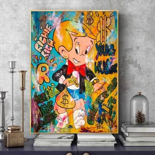 Alec Monopoly Money Graffiti Art Paintings on The Wall Art Posters and Prints MONOPOLY DOLLAR Wall Picture for Living Room Decor