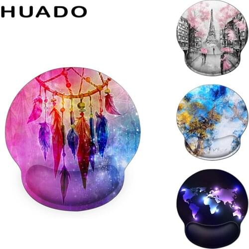 Colorful Mouse Pad with Wrist Rest Comfort Soft Non Slip Rubber Base for PC Office