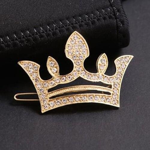 Hot Sale Cute Hair Clip Shiny Crown Rhinestone Princess Hairpins Side clip Crystal Barrettes Party Hair Accessories