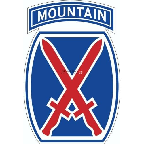 Pechincha Stickers Us Army 10th Mountain Division Military Logo Bumper Sticker Vinyl Decal
