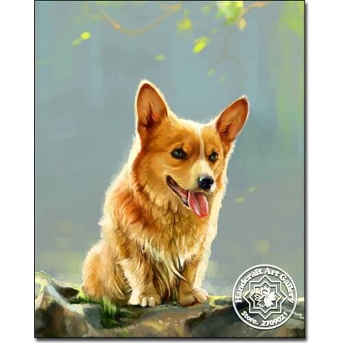 New Crystal Rhinestone Picture Diamond Mosaic Painting the Welsh Corgi Craft 3D DIY Full Diamond Painting Embroidery Animals kit