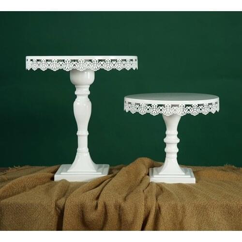 SWEETGO High feet cake stand for Cup European style cake tools for wedding party Bakeware tools Cake decorating stand lace edge