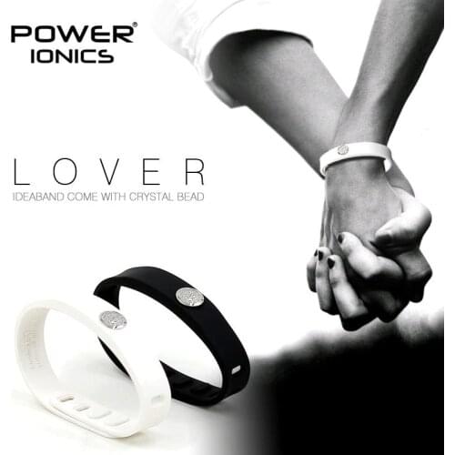 Power Ionics CRYSTAL LOVER IDEA BAND 4in1 Multifunction Titanium/Ge/F.I.R/Tourmaine 3000ions/cc Sports Bio Wristband Bracelet