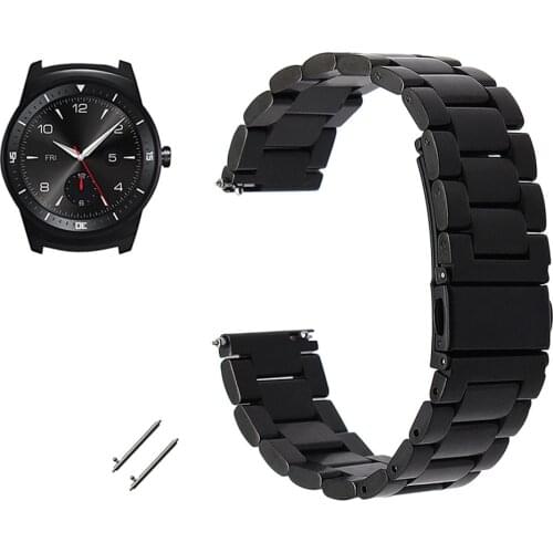 22mm Quick Release Stainless Steel Watchband for LG G Watch W100 / R W110 / Urbane W150 Asus ZenWatch 1 2 Men Band Wrist Strap